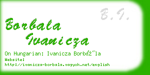 borbala ivanicza business card